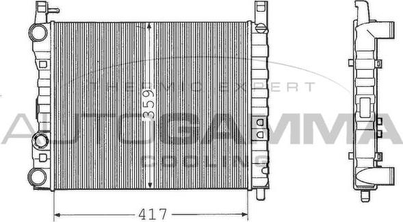 Autogamma 100299 - Радіатор, охолодження двигуна autocars.com.ua
