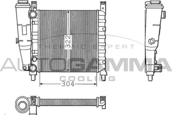 Autogamma 100310 - Радіатор, охолодження двигуна autocars.com.ua