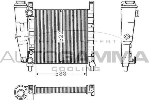 Autogamma 100315 - Радіатор, охолодження двигуна autocars.com.ua