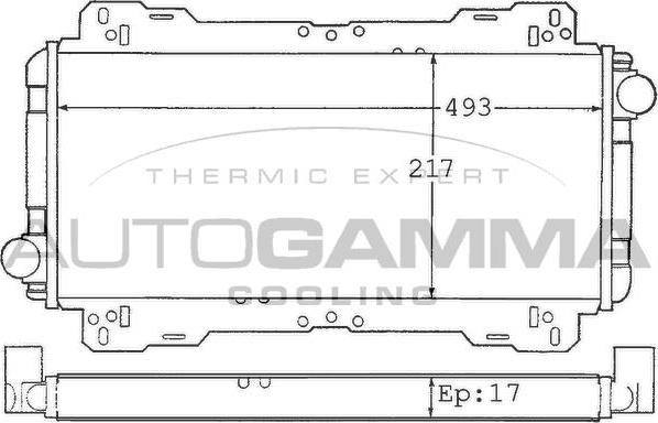 Autogamma 100334 - Радіатор, охолодження двигуна autocars.com.ua