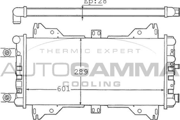 Autogamma 100337 - Радіатор, охолодження двигуна autocars.com.ua