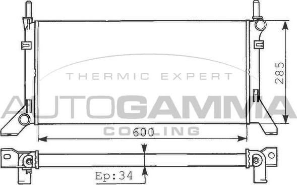 Autogamma 100340 - Радіатор, охолодження двигуна autocars.com.ua