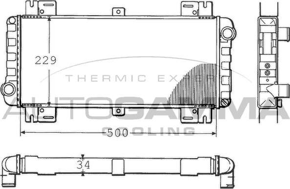 Autogamma 100351 - Радіатор, охолодження двигуна autocars.com.ua