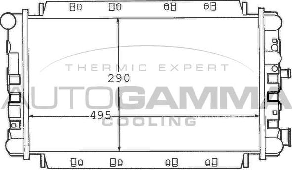 Autogamma 100352 - Радіатор, охолодження двигуна autocars.com.ua