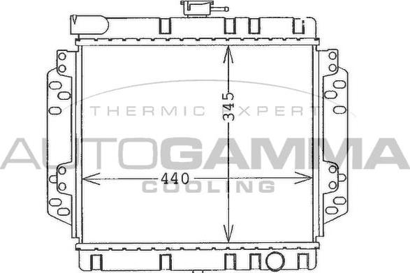 Autogamma 100395 - Радіатор, охолодження двигуна autocars.com.ua