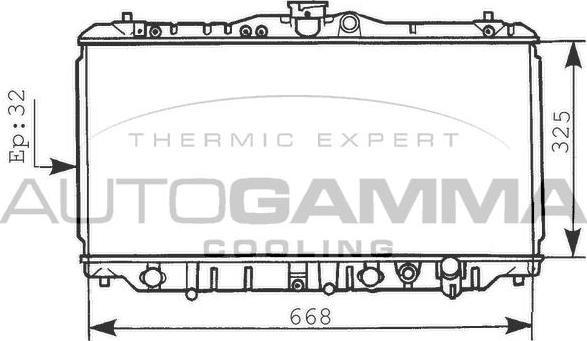 Autogamma 100434 - Радіатор, охолодження двигуна autocars.com.ua