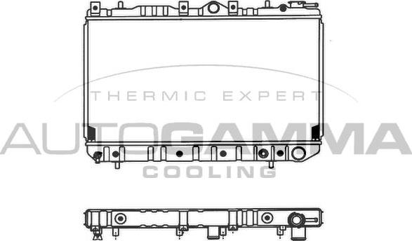 Autogamma 100436 - Радіатор, охолодження двигуна autocars.com.ua