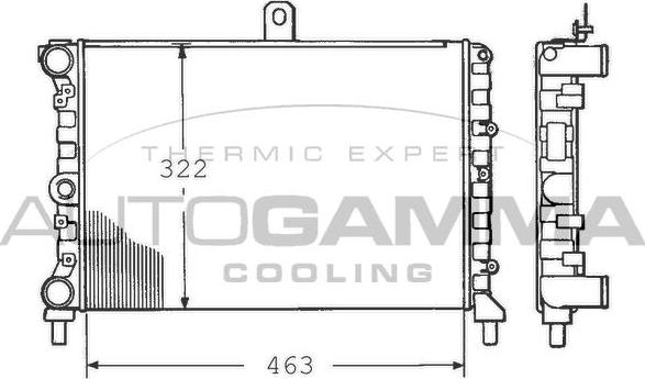 Autogamma 100451 - Радіатор, охолодження двигуна autocars.com.ua