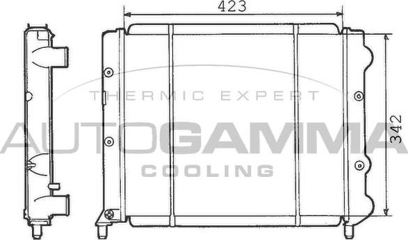 Autogamma 100455 - Радіатор, охолодження двигуна autocars.com.ua