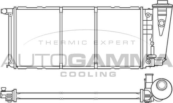 Autogamma 100470 - Радіатор, охолодження двигуна autocars.com.ua