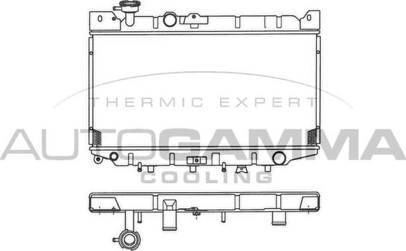 Autogamma 100482 - Радіатор, охолодження двигуна autocars.com.ua