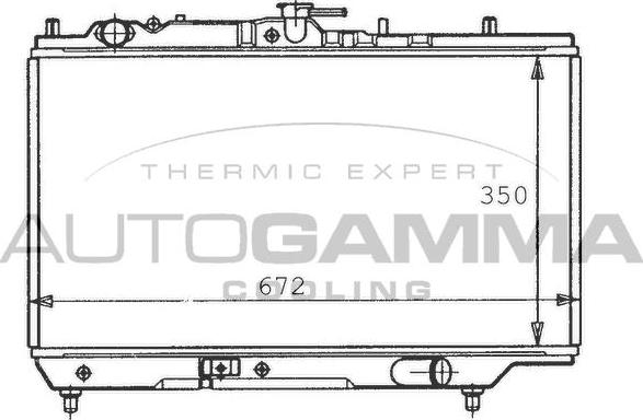 Autogamma 100488 - Радіатор, охолодження двигуна autocars.com.ua