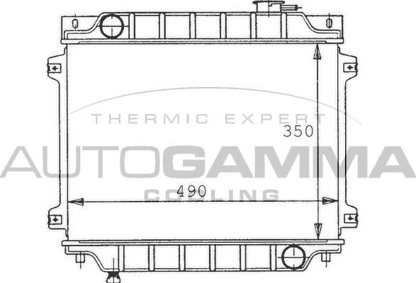 Autogamma 100492 - Радіатор, охолодження двигуна autocars.com.ua