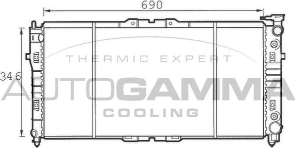 Autogamma 100501 - Радіатор, охолодження двигуна autocars.com.ua