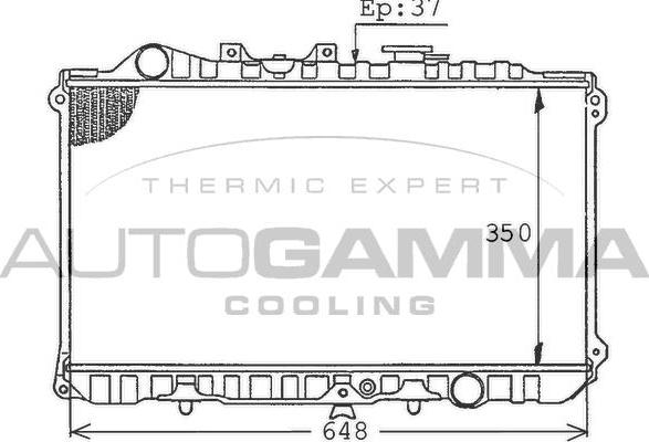 Autogamma 100505 - Радіатор, охолодження двигуна autocars.com.ua