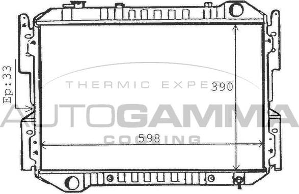 Autogamma 100510 - Радіатор, охолодження двигуна autocars.com.ua