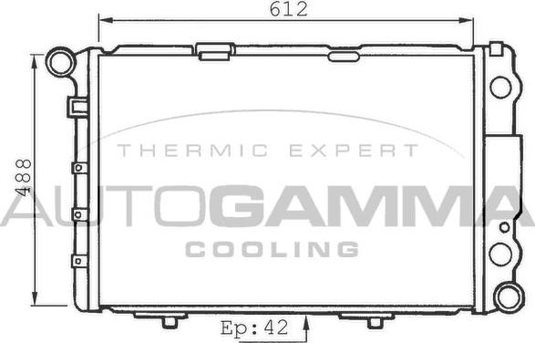 Autogamma 100551 - Радіатор, охолодження двигуна autocars.com.ua
