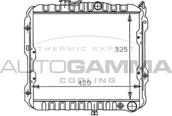 Autogamma 100567 - Радіатор, охолодження двигуна autocars.com.ua