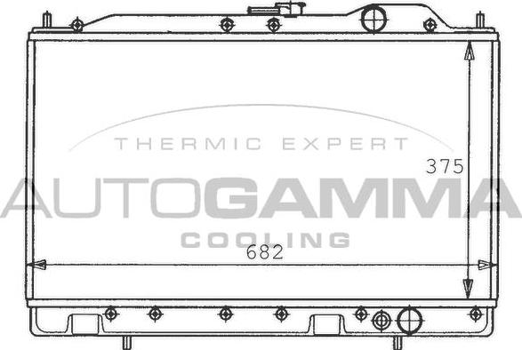 Autogamma 100578 - Радіатор, охолодження двигуна autocars.com.ua