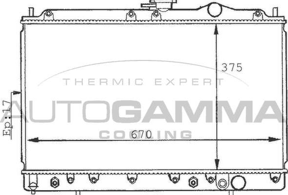 Autogamma 100579 - Радіатор, охолодження двигуна autocars.com.ua