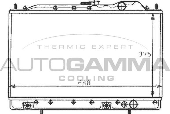 Autogamma 100586 - Радіатор, охолодження двигуна autocars.com.ua