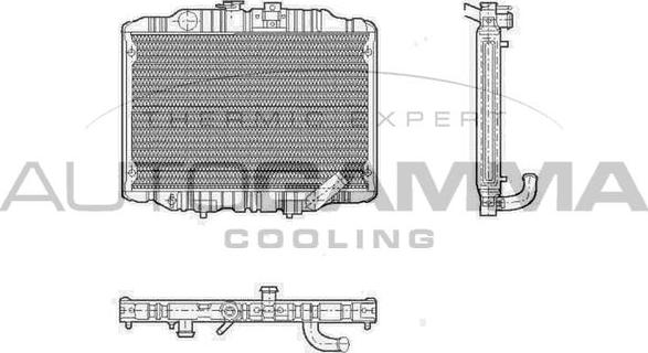 Autogamma 100590 - Радіатор, охолодження двигуна autocars.com.ua