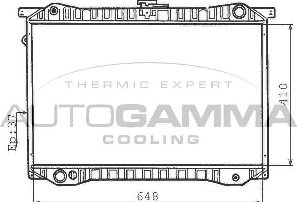 Autogamma 100612 - Радіатор, охолодження двигуна autocars.com.ua