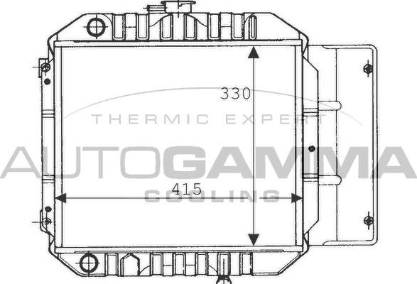Autogamma 100616 - Радіатор, охолодження двигуна autocars.com.ua