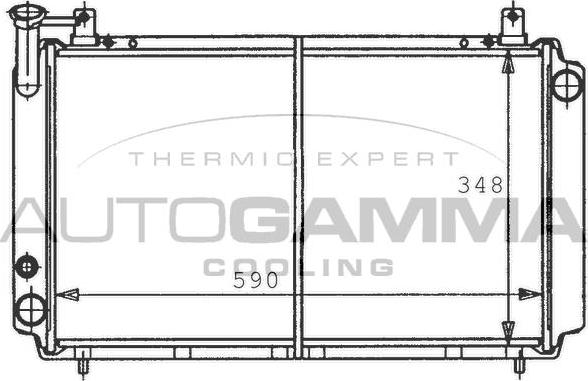 Autogamma 100646 - Радіатор, охолодження двигуна autocars.com.ua