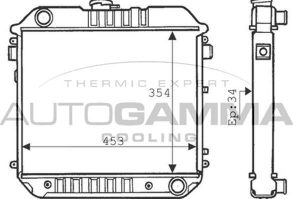 Autogamma 100658 - Радіатор, охолодження двигуна autocars.com.ua