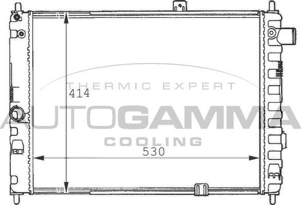 Autogamma 100664 - Радіатор, охолодження двигуна autocars.com.ua