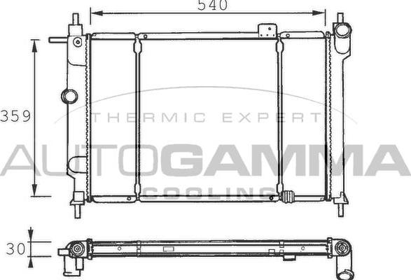 Autogamma 100668 - Радіатор, охолодження двигуна autocars.com.ua