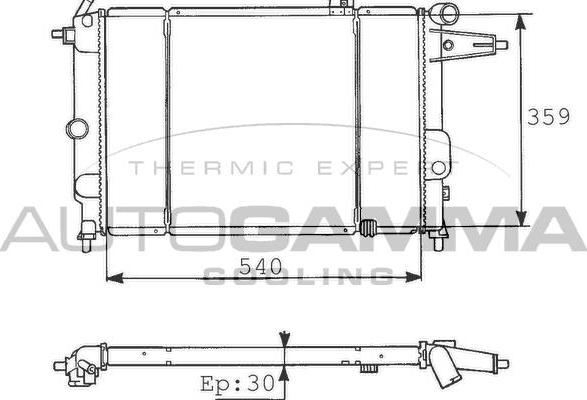 Autogamma 100670 - Радіатор, охолодження двигуна autocars.com.ua