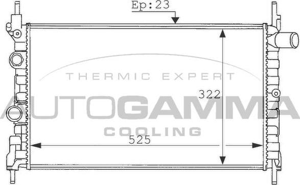 Autogamma 100687 - Радиатор, охлаждение двигателя autodnr.net