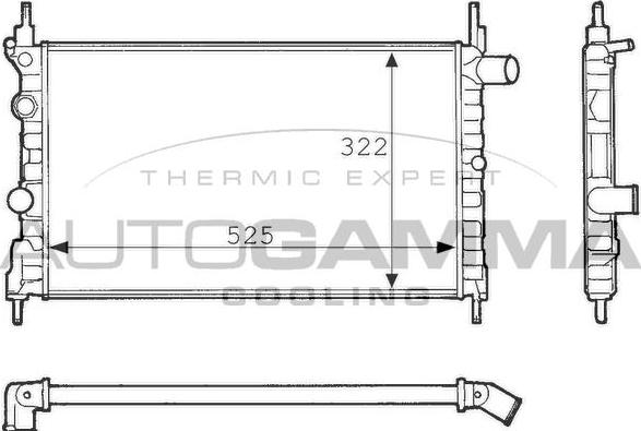 Autogamma 100689 - Радиатор, охлаждение двигателя autodnr.net