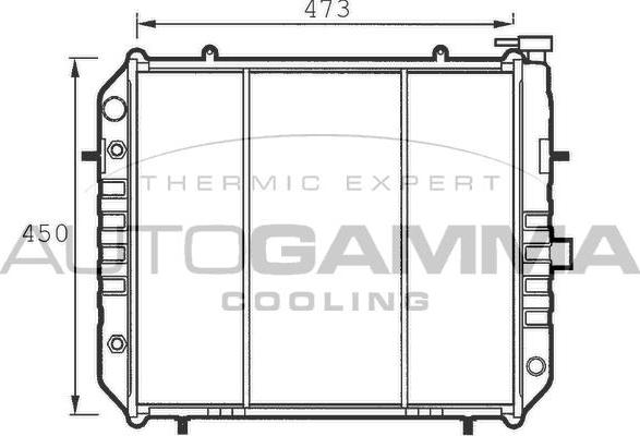 Autogamma 100715 - Радіатор, охолодження двигуна autocars.com.ua