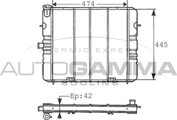 Autogamma 100719 - Радіатор, охолодження двигуна autocars.com.ua