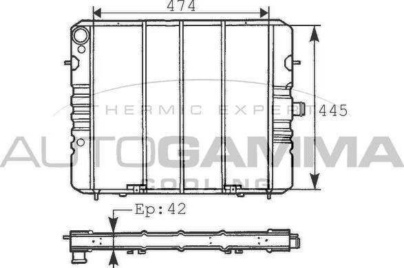 Autogamma 100724 - Радіатор, охолодження двигуна autocars.com.ua