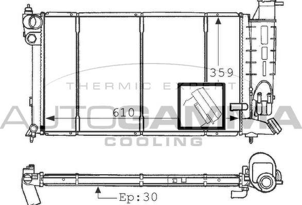 Autogamma 100754 - Радіатор, охолодження двигуна autocars.com.ua