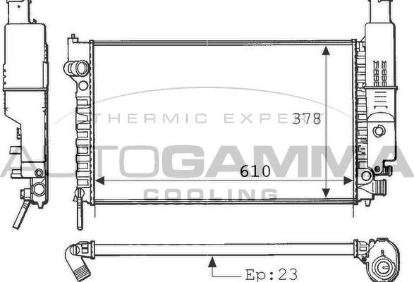 Autogamma 100765 - Радіатор, охолодження двигуна autocars.com.ua