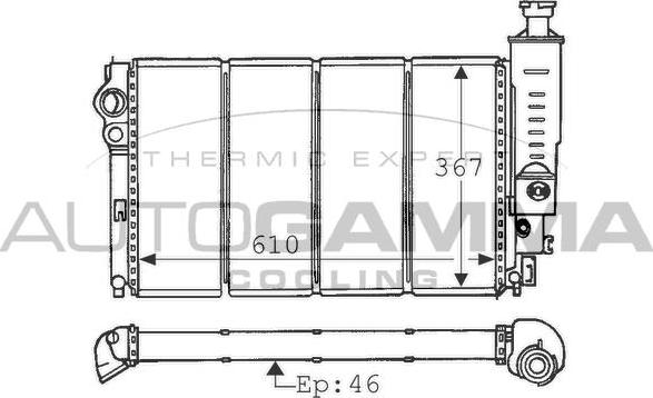 Autogamma 100775 - Радіатор, охолодження двигуна autocars.com.ua