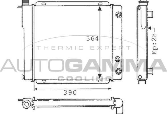 Autogamma 100794 - Радіатор, охолодження двигуна autocars.com.ua
