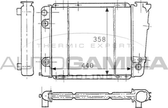 Autogamma 100800 - Радіатор, охолодження двигуна autocars.com.ua