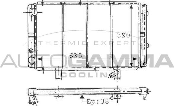 Autogamma 100811 - Радіатор, охолодження двигуна autocars.com.ua