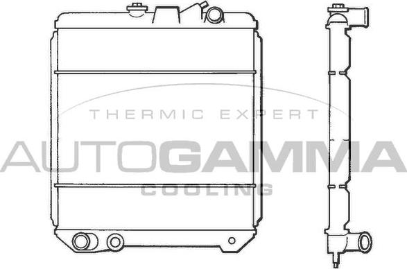 Autogamma 100814 - Радіатор, охолодження двигуна autocars.com.ua