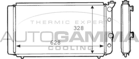 Autogamma 100843 - Радіатор, охолодження двигуна autocars.com.ua