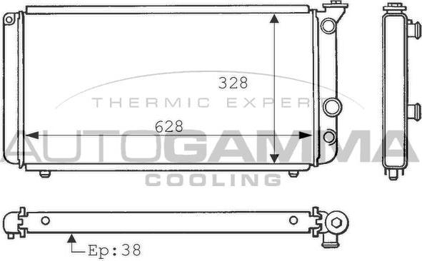 Autogamma 100845 - Радіатор, охолодження двигуна autocars.com.ua