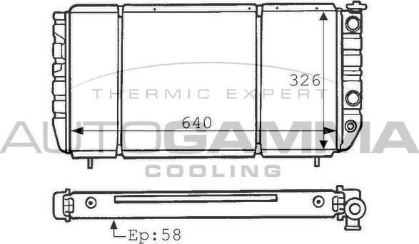 Autogamma 100846 - Радіатор, охолодження двигуна autocars.com.ua