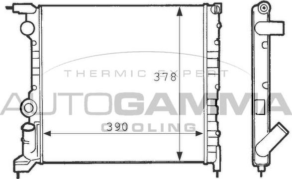 Autogamma 100850 - Радіатор, охолодження двигуна autocars.com.ua