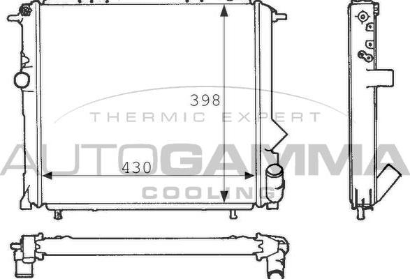 Autogamma 100856 - Радіатор, охолодження двигуна autocars.com.ua